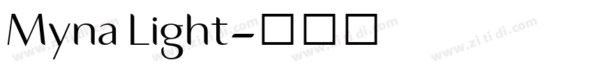 Myna Light字体转换